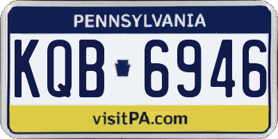 PA license plate KQB6946