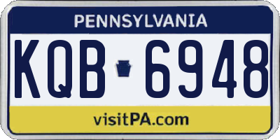 PA license plate KQB6948