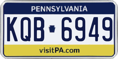 PA license plate KQB6949