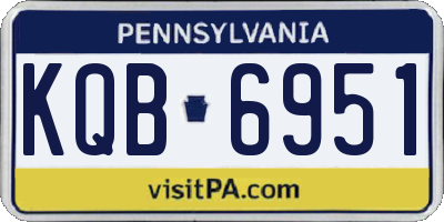 PA license plate KQB6951