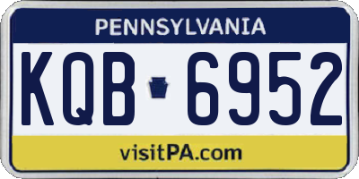 PA license plate KQB6952