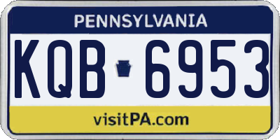 PA license plate KQB6953