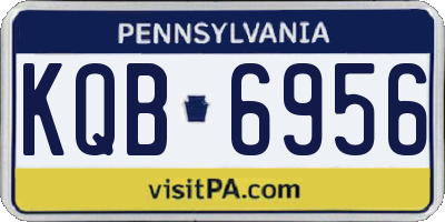 PA license plate KQB6956