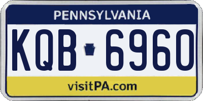 PA license plate KQB6960