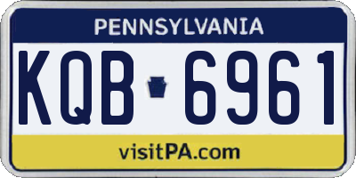 PA license plate KQB6961