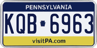 PA license plate KQB6963