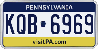 PA license plate KQB6969