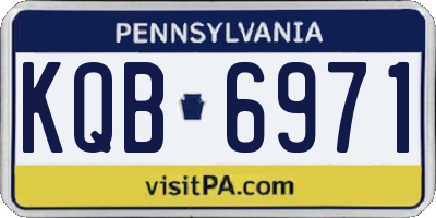 PA license plate KQB6971
