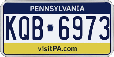 PA license plate KQB6973