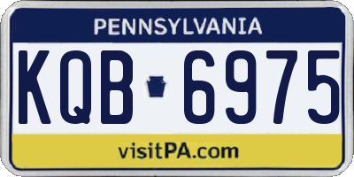 PA license plate KQB6975