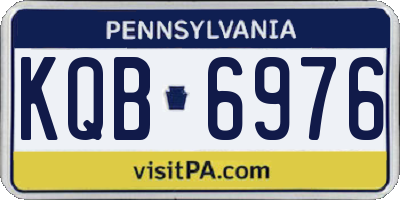 PA license plate KQB6976