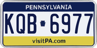 PA license plate KQB6977