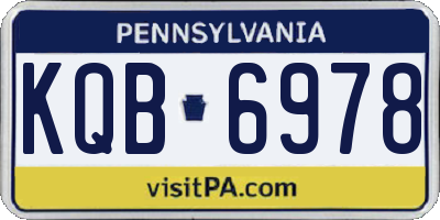PA license plate KQB6978