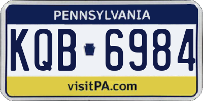 PA license plate KQB6984