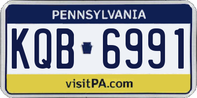 PA license plate KQB6991