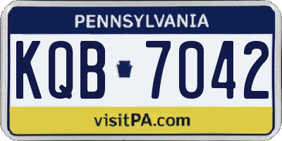 PA license plate KQB7042