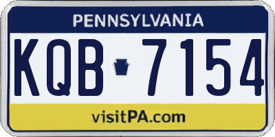 PA license plate KQB7154