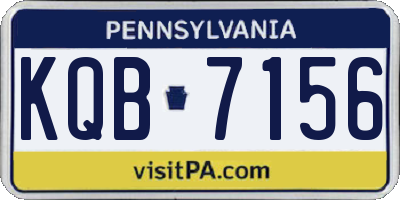 PA license plate KQB7156