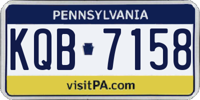 PA license plate KQB7158