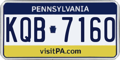 PA license plate KQB7160
