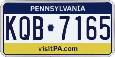 PA license plate KQB7165