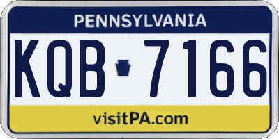 PA license plate KQB7166
