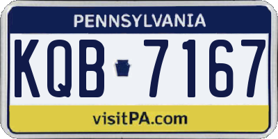 PA license plate KQB7167