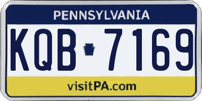PA license plate KQB7169