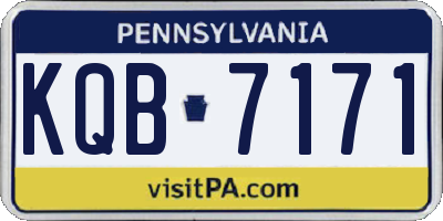 PA license plate KQB7171