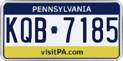 PA license plate KQB7185