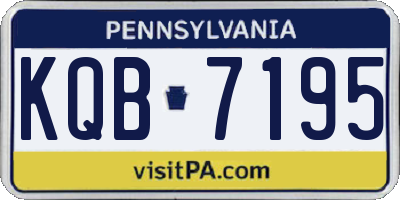 PA license plate KQB7195
