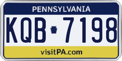 PA license plate KQB7198