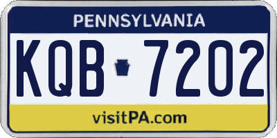 PA license plate KQB7202