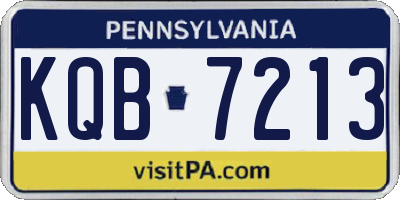 PA license plate KQB7213