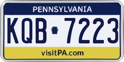 PA license plate KQB7223