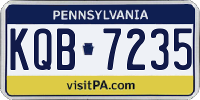 PA license plate KQB7235