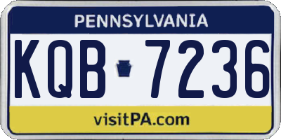 PA license plate KQB7236