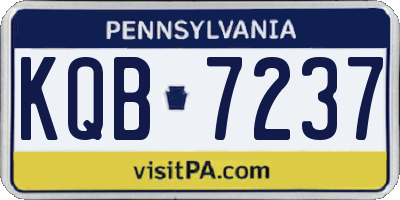 PA license plate KQB7237