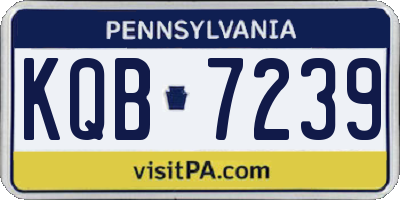 PA license plate KQB7239