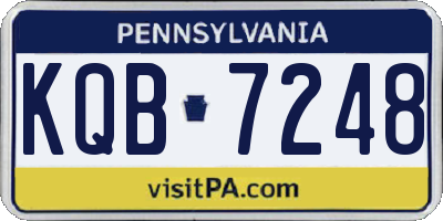 PA license plate KQB7248