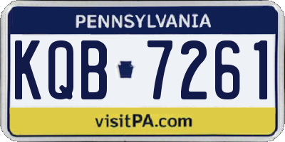 PA license plate KQB7261