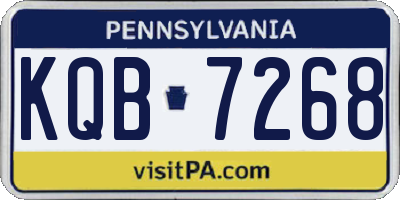 PA license plate KQB7268