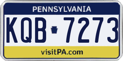 PA license plate KQB7273