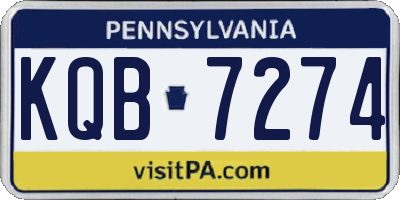 PA license plate KQB7274