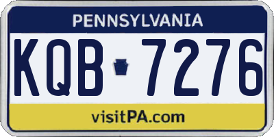 PA license plate KQB7276