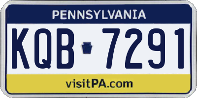 PA license plate KQB7291