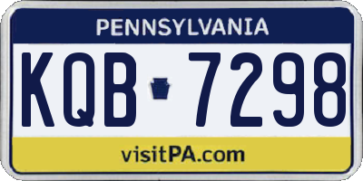 PA license plate KQB7298