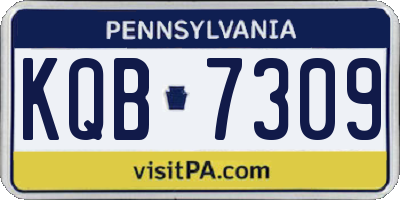 PA license plate KQB7309