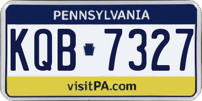 PA license plate KQB7327