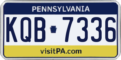 PA license plate KQB7336
